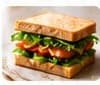Sandwich with a layer of microgreens